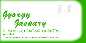gyorgy gaspary business card